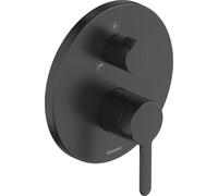 Duravit C.1 mezclador monomando para bañera empotrado, roseta redonda, 2 consumidores, caño de bañera / desviador de teleducha, C15210012046, Color: Negro Mate