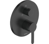 Duravit C.1 mezclador monomando para ducha empotrada, roseta redonda, 2 consumidores, desviador de ducha manual/de cabeza, C14210012046, Color: Negro Mate