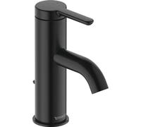 Duravit C.1 - Grifo de lavabo, con desagüe, negro mate C11010001046