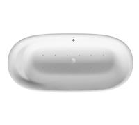 Duravit Cape Cod bañera de hidromasaje, independiente, 2 respaldos inclinados, revestimiento sin juntas, marco, juego de desagüe y rebosadero, sistema de aire, 1855x885mm, 760330000AS0000