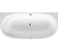 Duravit Cape Cod bañera de hidromasaje, pre-pared, un respaldo inclinado, revestimiento sin juntas, marco, juego de desagüe y rebosadero, sistema de aire, 1900x900mm, 760364000AS0000