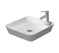 Duravit Cape Cod - Cuenco de lavabo 46x46 cm, 1 orificio para grifo, DuraCeram, blanco mate 2340463200