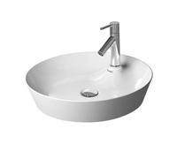 Duravit Cape Cod - Cuenco de lavabo, diámetro 48 cm, 1 orificio para grifo, DuraCeram, blanco mate 2328483200