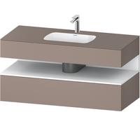 Duravit Collection One lavabo empotrado con base de lavabo consola, 1200x550x600mm, nicho blanco mate, QA4787018430000, Color: Basalto mate