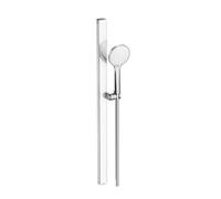 Duravit - Conjunto de alcachofa de ducha, barra y manguera, 3 chorros, cromo/blanco UV0682004005