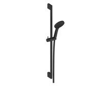 Duravit - Conjunto de alcachofa de ducha, barra y manguera, 3 chorros, negro mate UV0680002046