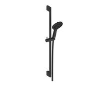 Duravit - Conjunto de alcachofa de ducha, barra y manguera, 3 chorros, negro mate UV0680003046