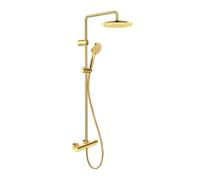 Duravit - Conjunto de ducha con termostato, diámetro 25 cm, 3 chorros, dorado TH4282008034