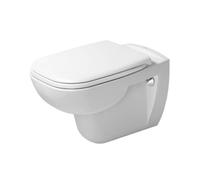 Duravit D-Code taza de inodoro con asiento de cierre suave suspendido sin reborde blanco 45700900A1