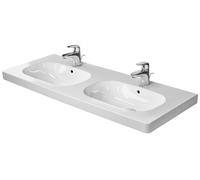 Duravit D-Code - Lavabo doble de mueble 120x49 cm, con 1 orificio para grifería, blanco alpino 03481200002