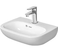 Duravit D-Code - Lavamanos 45x36 cm, con 1 orificio para grifería, blanco alpino 07054500002