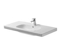 Duravit D-Code lavabo 105x48 cm rectangular clásico-para mueble-con encimera blanco brillante 03421000002