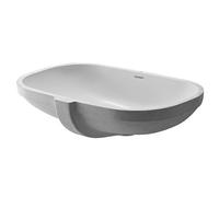 Duravit D-Code lavabo encastrado, sin agujero para grifo, con rebosadero, 495x290x210mm, blanco alto brillo, 0338490000