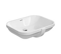 Duravit D-Code lavabo encastrado, sin agujero para grifo, con rebosadero, 560x430x210mm, blanco alto brillo, 0338560000