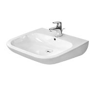 Duravit D-Code - Lavabo Med, 60x56 cm, con 1 orificio para grifería, blanco alpino 23126000002
