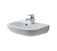 Duravit D-Code - Lavamanos 45x36 cm, con 1 orificio para grifería, blanco alpino 07054500002