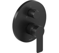 Duravit D-Code mezclador monomando empotrado para bañera, 2 consumidores, DC5210012046, Color: Negro Mate