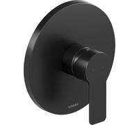 Duravit D-Code mezclador monomando empotrado para ducha, 1 consumidor, DC4210010046, Color: Negro Mate