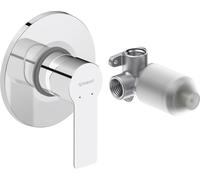 Duravit D-Code monomando empotrado, roseta redonda, DC4210007010, Color: Cromo alto brillo