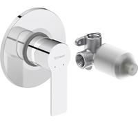 Duravit D-Code monomando empotrado, roseta redonda, DC4210007010, Color: Cromo alto brillo