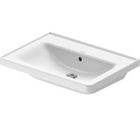 Duravit D-Neo - Lavabo 65x48 cm, sin orificio para grifo, blanco 2367650060