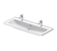 Lavabo Duravit D-Neo, 1205x480mm, 2 agujeros para grifo, con rebosadero, blanco alto brillo, 2367120024