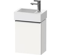 Duravit D-Neo, mueble bajo lavabo consola suspendido, 364x440x222mm, 1 puerta, apertura a la derecha, con tirador de acero inoxidable cepillado, DE4218R70180000, Color: Blanco Mate Decoración