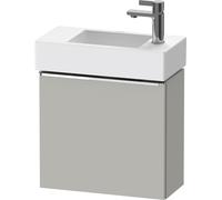 Duravit D-Neo, mueble bajo lavabo consola suspendido, 484x440x222mm, 1 puerta, apertura a la derecha, con tirador cromo, DE4219R10070000, Color: DecoraciÃ³n gris hormigÃ³n mate