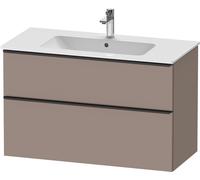 Duravit D-Neo mueble bajo lavabo suspendido, 1010x625x462mm, 1 extraíble, 1 cajón, con tirador negro diamante, DE43630BD430000, Color: Decoración Basalto Mate