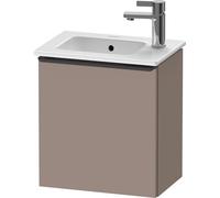 Duravit D-Neo mueble bajo lavabo suspendido, 410x440x274mm, 1 puerta, apertura a la derecha, con tirador negro diamante, DE4259RBD430000, Color: Decoración Basalto Mate