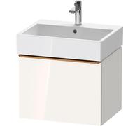 Duravit D-Neo mueble bajo lavabo suspendido, 584x440x442mm, 1 extraíble, con tirador de bronce cepillado, DE4271004220000, Color: Decoración blanca de alto brillo