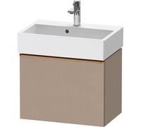 Duravit D-Neo mueble bajo lavabo suspendido, Compact, 584x440x372mm, 1 extraíble, con tirador de bronce cepillado, DE4229004750000, Color: Lino mate decorativo