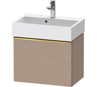 Duravit D-Neo mueble bajo lavabo suspendido, Compact, 584x440x372mm, 1 extraíble, con tirador de oro pulido, DE4229034750000, Color: Lino mate decorativo