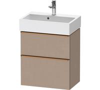 Duravit D-Neo mueble bajo lavabo suspendido, Compact, 584x625x372mm, 1 extraíble, 1 cajón, con tirador de bronce cepillado, DE4329004750000, Color: Lino mate decorativo