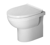 Duravit DuraStyle Basic - Inodoro de pie con asiento Softclose, desagüe posterior, Rimless, blanco alpino 41840900A1