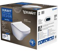 Duravit DuraStyle inodoro suspendido Duravit Rimless Set 455109, in siento de WC, 45510900A1, Color: Blanco