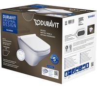 Duravit DuraStyle inodoro suspendido Duravit Rimless Set 455109, in siento de WC, 45510900A11, Color: Blanco con Wondergliss