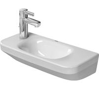 Duravit DuraStyle - Lavamanos 50x22 cm, sin rebosadero, sin orificio para grifo, con WonderGliss, blanco 07135000001