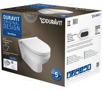 Duravit DuraStyle taza de inodoro con asiento de cierre suave suspendido sin reborde blanco 45620900A1