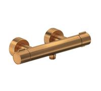 Duravit mezclador termostático, termostato de ducha de superficie, redondo, 1 consumidor, TH4220000004, Color: bronce cepillado