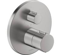 Duravit grifo mezclador termostático, termostato oculto, 1 consumidor, redondo, TH4200016070, Color: acero inoxidable pulido