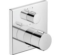 Duravit grifo mezclador termostático, termostato oculto, 2 consumidores, angular, TH4200013010, Color: cromado