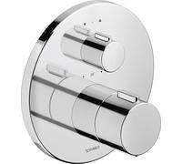 Duravit grifo mezclador termostático, termostato oculto, 2 consumidores, redondo, TH4200014010, Color: cromado