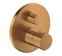 Duravit - Grifo termostático empotrado para 2 aparatos, bronce cepillado TH4200014004