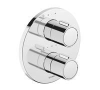 Duravit - Grifo termostático empotrado para 2 dispositivos con cuerpo, cromo TH4200008010
