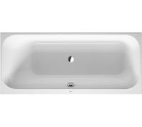 Duravit Happy D.2 bañera rectangular empotrada, inclinada hacia atrás a la izquierda, 1600x700x460mm, blanco, 700308000000000