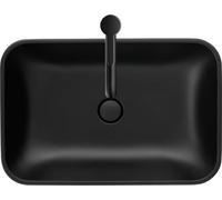 Duravit Happy D.2, lavabo de encimera de 60 cm, color antracita mate, sin desbordamiento, sin base para grifo