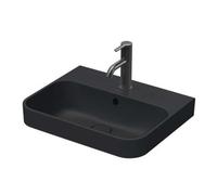 Duravit Happy D.2 lavabo 50x40 cm rectangular sobre encimera antracita mate 2360501300