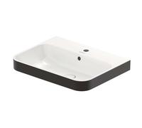 Duravit Happy D.2 lavabo 60x46 cm rectangular sobre encimera blanco-antracita mate 2360606100