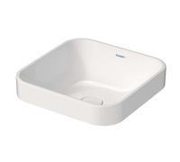 Duravit Happy D.2 lavabo 40x40 cm cuadrada sobre encimera blanco brillante 2359400000